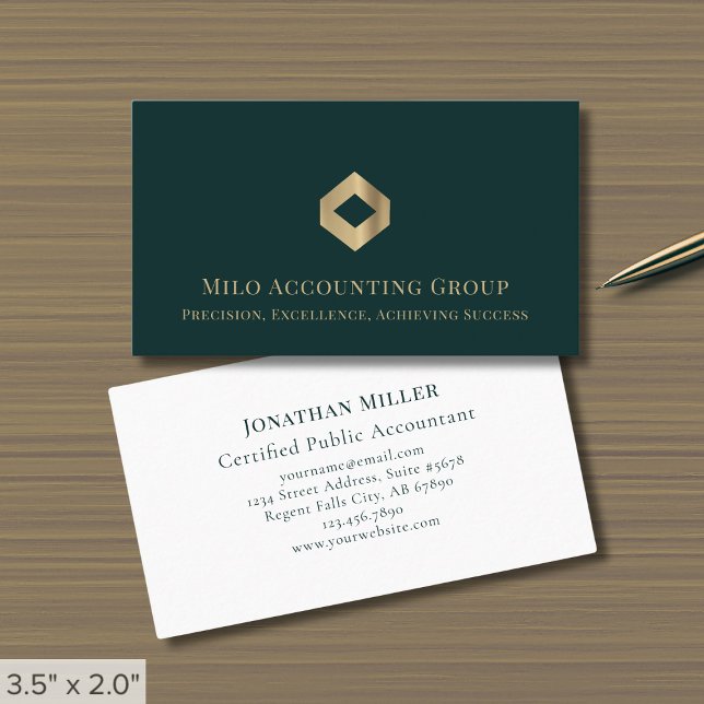 Cartão De Visita Logotipo de Luxo Simples (Criador carregado)