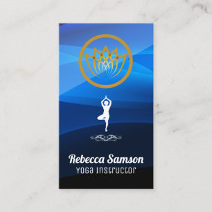 Cartão De Visita Logotipo de mangueira Yoga Flor Lotus