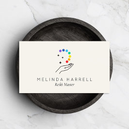 Cartão De Visita Logotipo de mão para cicatrização Reiki, Massagem,