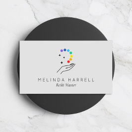 Cartão De Visita Logotipo de mão para cicatrização Reiki, Massagem,