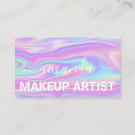 Cartão De Visita Logotipo de Maqueamento do Lash Care Holográfico P