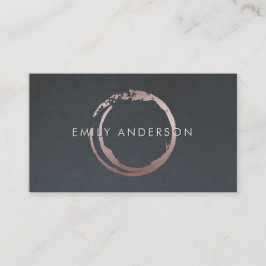 CARTÃO DE VISITA LOGOTIPO DE MARCA DO CÍRCULO DO TROCO DE PINCO BRU