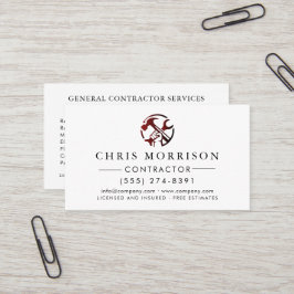 Cartão De Visita Logotipo de Marketing de Negócios de Construção