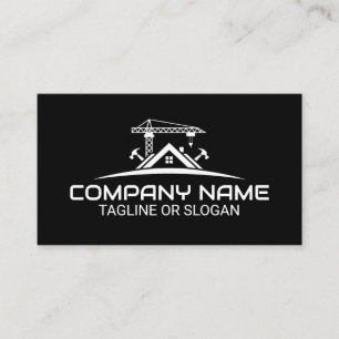 Cartão De Visita Logotipo de martelo de guindaste de construção mod