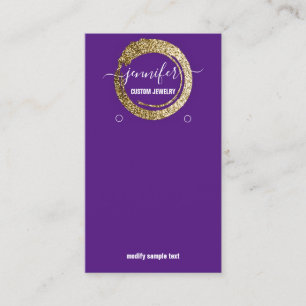 Cartão De Visita Logotipo de Mídia social joalharia roxa VioletGol