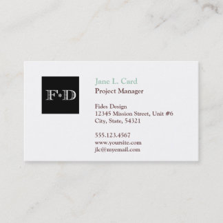 Cartão De Visita Logotipo de miniatura padrão simplesmente branco-c