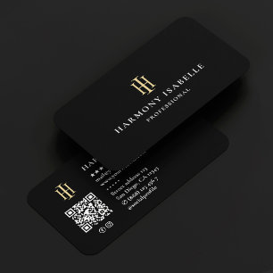 Cartão De Visita Logotipo de Monograma de Empreiteiro Construção Pr