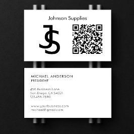 Cartão De Visita Logotipo de Monograma Personalizado de Negócios Mo