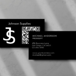 Cartão De Visita Logotipo de Monograma Personalizado de Negócios Mo