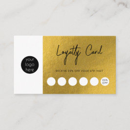 Cartão De Visita Logotipo de negócios Dourado do luxo Fidelidade ao