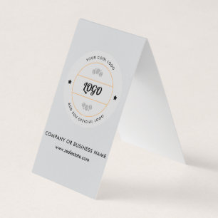 Cartão De Visita Logotipo de Negócios Redondo Simples & Texto Perso