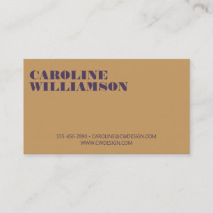 Cartão De Visita Logotipo de Nome Negrito Minimalista Amarelo Roxo