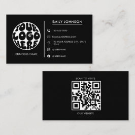 Cartão De Visita Logotipo de Nome Personalizado Minimalista Moderno