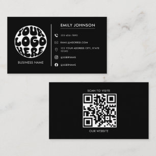 Cartão De Visita Logotipo de Nome Personalizado Minimalista Moderno