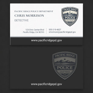 Cartão De Visita Logotipo de Oficial de Polícia