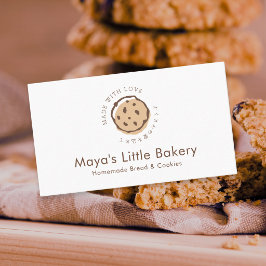 Cartão De Visita Logotipo de Padaria de Biscoito de Chocolate Minim