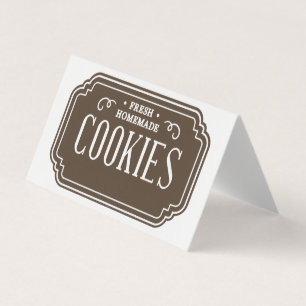 Cartão De Visita Logotipo de Padaria de Biscoitos com Filigrana Vin