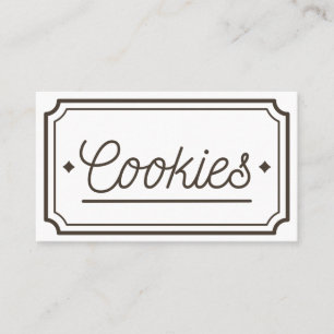Cartão De Visita Logotipo de Padaria de Biscoitos com Filigrana Vin