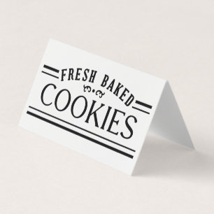 Cartão De Visita Logotipo de Padaria de Biscoitos com Filigrana Vin