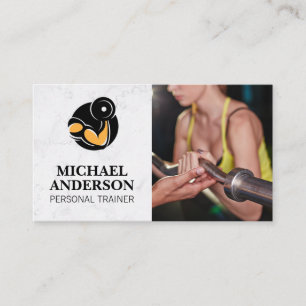 Cartão De Visita Logotipo de peso de curva   Sessão de formação