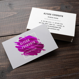 Cartão De Visita Logotipo de pintura abstrato