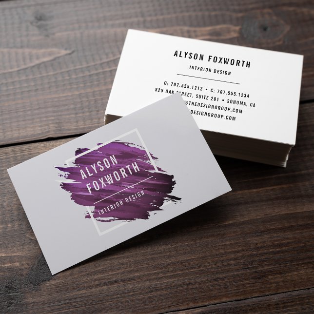 Cartão De Visita Logotipo de pintura abstrato (Criador carregado)