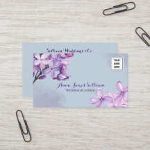 Logotipo de planejador de casamento aquarela roxa 