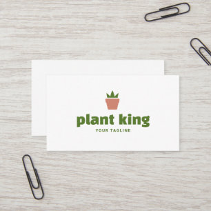 Cartão De Visita Logotipo de Planta em Vaso   Loja de Plantas ou Ma