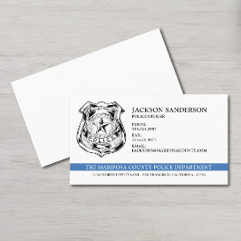 Cartão De Visita Logotipo de Polícia do Departamento de Polícia