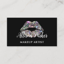 Logotipo de Prata MAKEUP ARTIST Beijo Nome