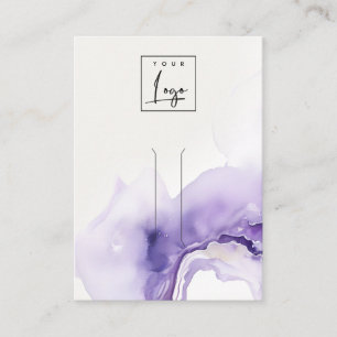 Cartão De Visita Logotipo de Prendedor de Cabelo Ágata Aquarela Lil