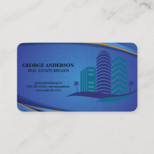 Cartão De Visita Logotipo de Propriedade   Edifícios Imobiliários