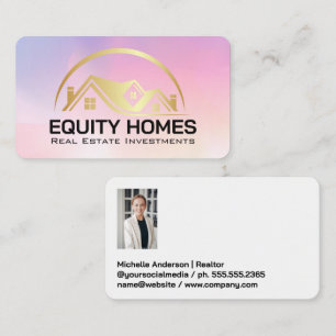 Cartão De Visita Logotipo de Propriedades de Luxo Agente Imobiliá
