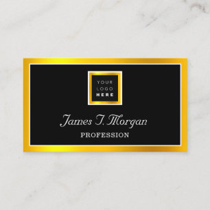 Cartão De Visita Logotipo de quadro do Ouro profissional elegante b