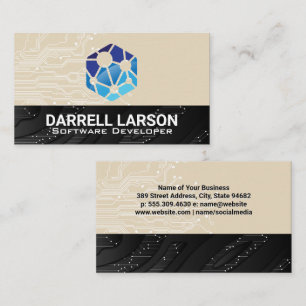 Cartão De Visita Logotipo de rede da tecnologia   Circuitos Informa