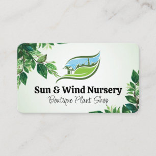 Cartão De Visita Logotipo de Remoção de Folhas   Jardinagem