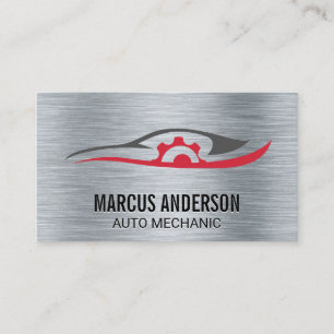 Cartão De Visita Logotipo de reparo automático  Fundo Com Cascas M