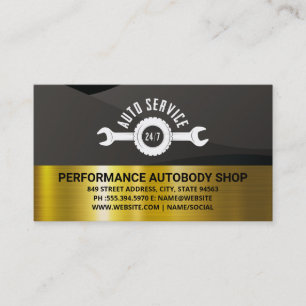 Cartão De Visita Logotipo de reparo de carros Chaves Técnico Mecâ