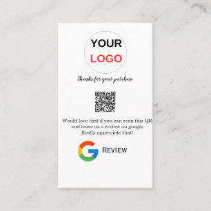 Cartão De Visita logotipo de revisão de negócios do Google Scan QR 