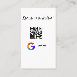 Cartão De Visita logotipo de revisão de negócios do Google Scan QR 