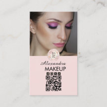 Logotipo de Rosto Cor-de-Rosa em Letra de Forma QR