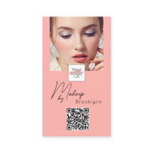 Logotipo de Rosto Cor-de-Rosa em Script Código QR 