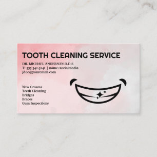Cartão De Visita Logotipo de rosto sorridente Dental