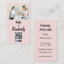 Logotipo de Rótulo em Script Rosa Corado Código QR