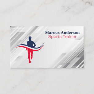 Cartão De Visita Logotipo de Runner Athlete   Treinador pessoal