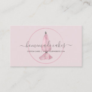 Cartão De Visita Logotipo de saco de pastelaria confeitaria rosa Pa