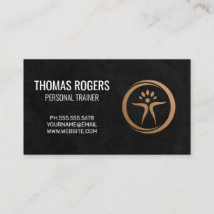 Cartão De Visita Logotipo de Saúde Treinador Pessoal Fitness
