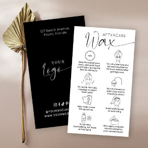 Cartão De Visita Logotipo de script minimalista Corpo Cera de Cabel