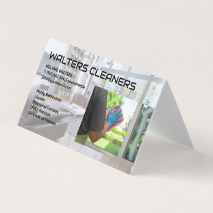 Cartão De Visita Logotipo de Serviços de Limpeza Empregada Domést