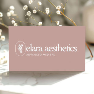 Cartão De Visita Logotipo de Spa Médico Minimalista Cuidados com a
